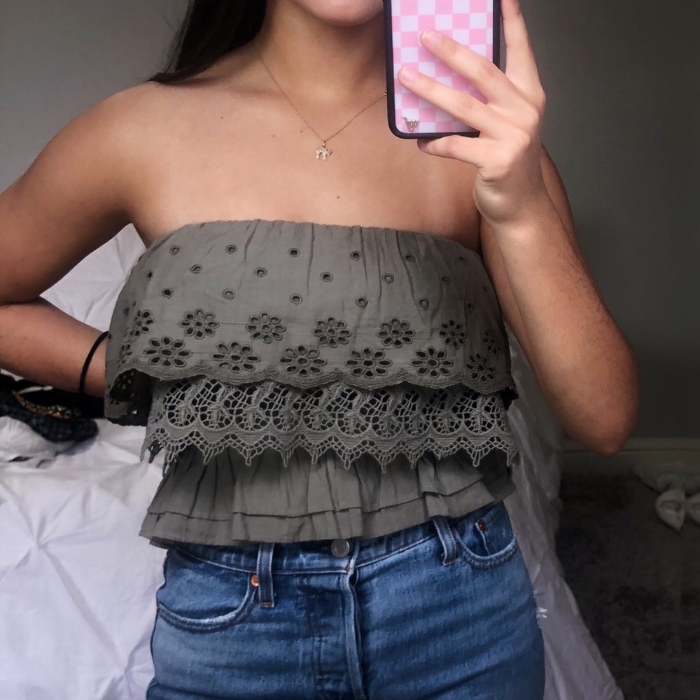lattice tube top